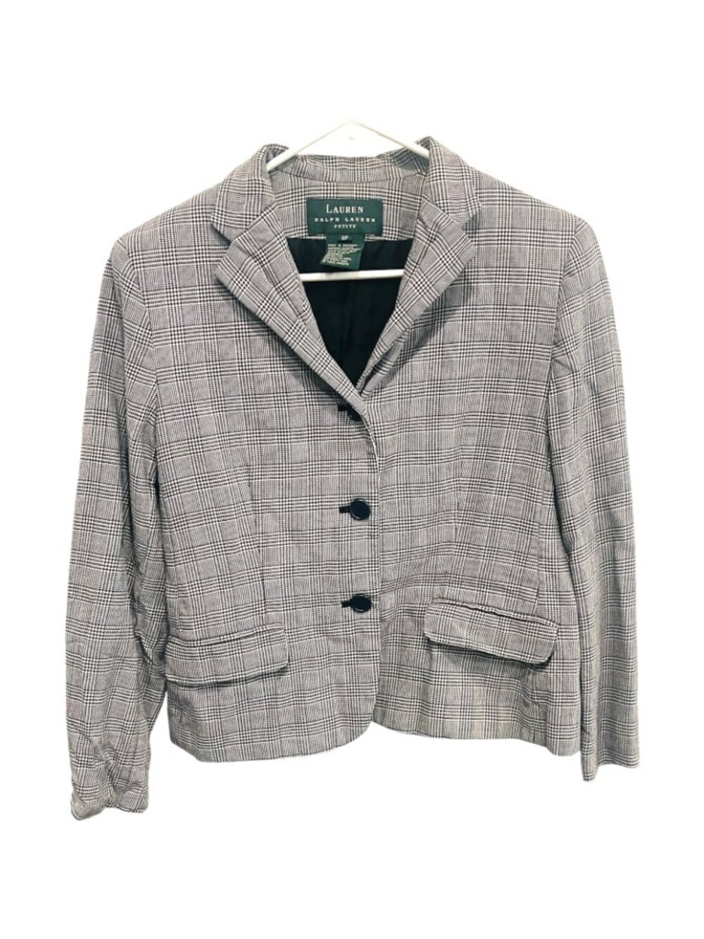LAUREN Ralph Lauren Petite Women's Size 8P Grey Blazer Wool Blend - Picture 2 of 5